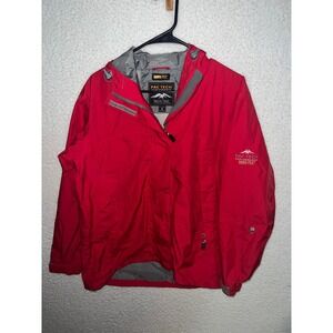 Pacific Trail Pac Tech Performance Gore-Tex Red Rain Jacket Womens Small Hooded